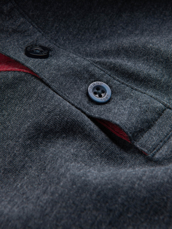 Ombre Clothing Синя мъжка тениска с кръгло деколте Ombre Clothing