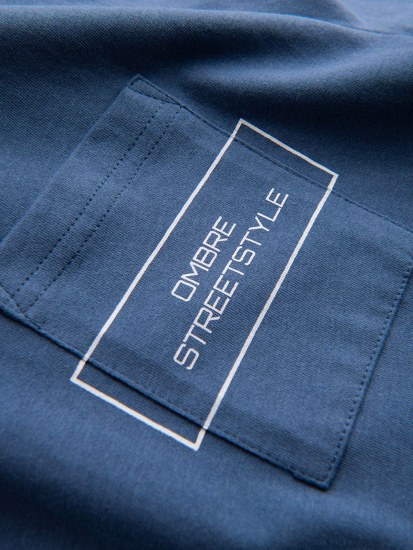 Ombre Clothing Мъжка памучна тениска с джобен печат Ombre Streetstyle Ombre Clothing