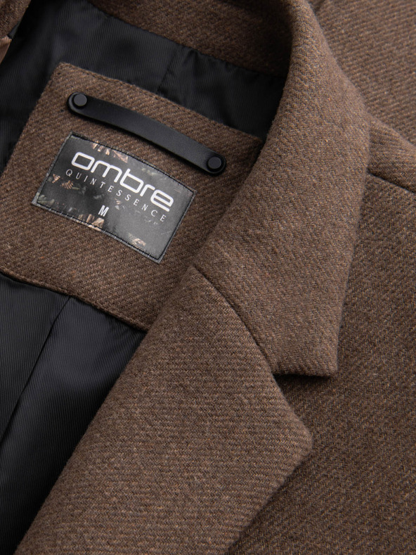 Ombre Clothing Елегантно мъжко едноредно палто от вълнена смес Ombre Clothing V1 OM-COWC-0114