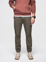 Ombre Clothing Мъжки панталони за бягане с джогинг с джобове и принт тъмно маслинено зелено Ombre Clothing