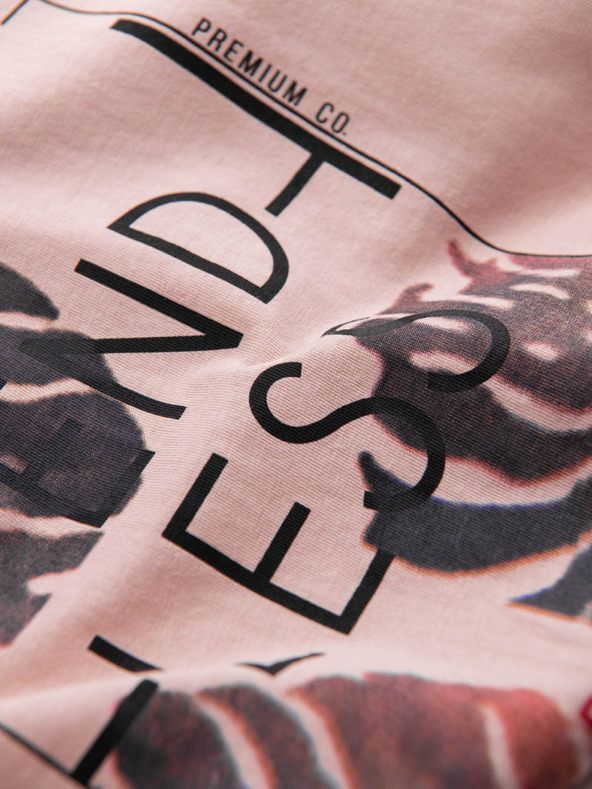 Edoti EDOTI Мъжка тениска с щампа, светлорозова