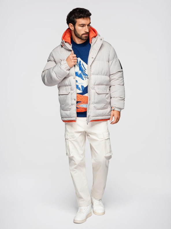 Ombre Clothing Мъжко спортно топло яке с двойна качулка Ombre Clothing