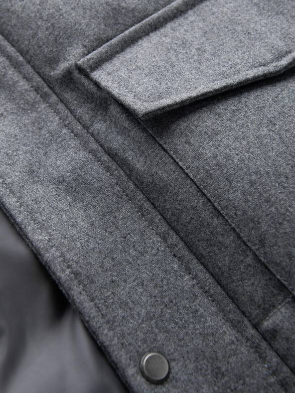 Ombre Clothing Мъжко дълго топло яке тип "парка" с вълна Ombre Облекло