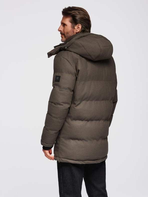 Ombre Clothing Мъжко дълго топло яке тип "парка" с вълна Ombre Облекло