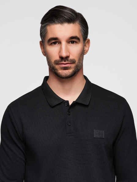 Ombre Clothing Мъжка поло риза с дълъг ръкав Ombre Clothing