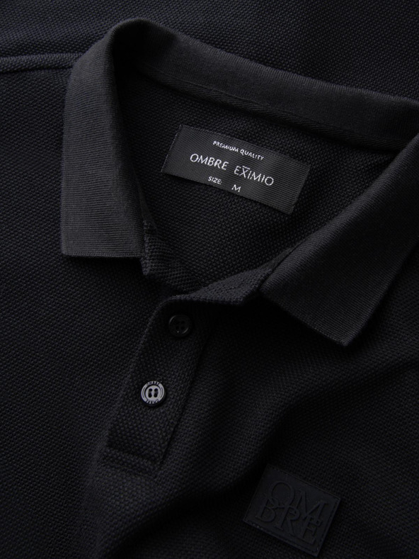 Ombre Clothing Мъжка поло риза с дълъг ръкав Ombre Clothing