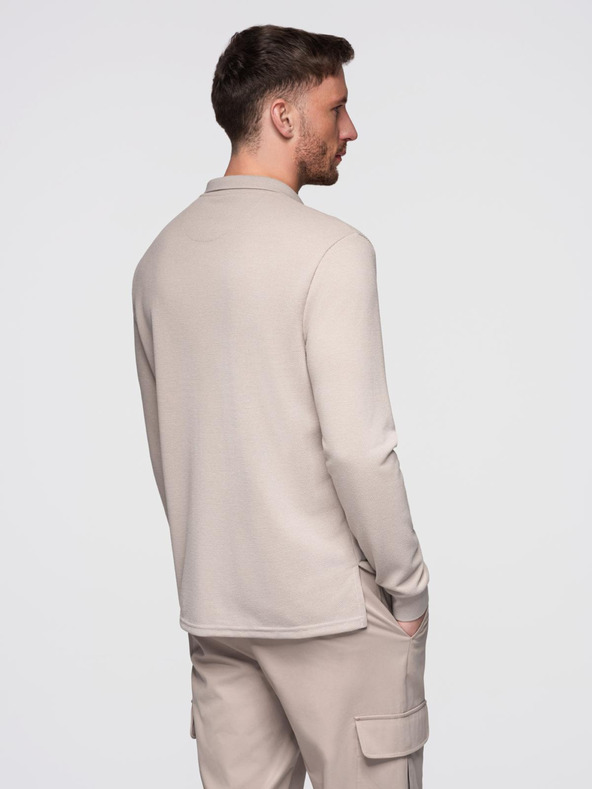 Ombre Clothing Мъжка поло риза с дълъг ръкав Ombre Clothing