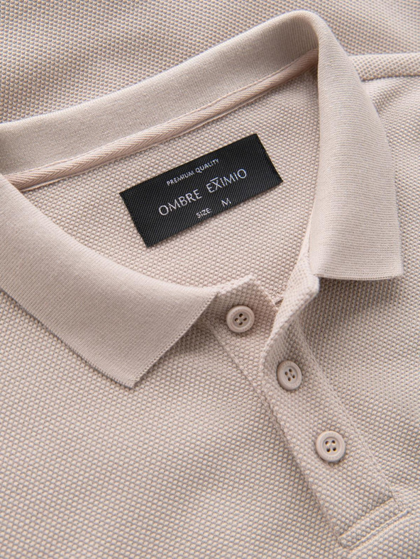 Ombre Clothing Мъжка поло риза с дълъг ръкав Ombre Clothing