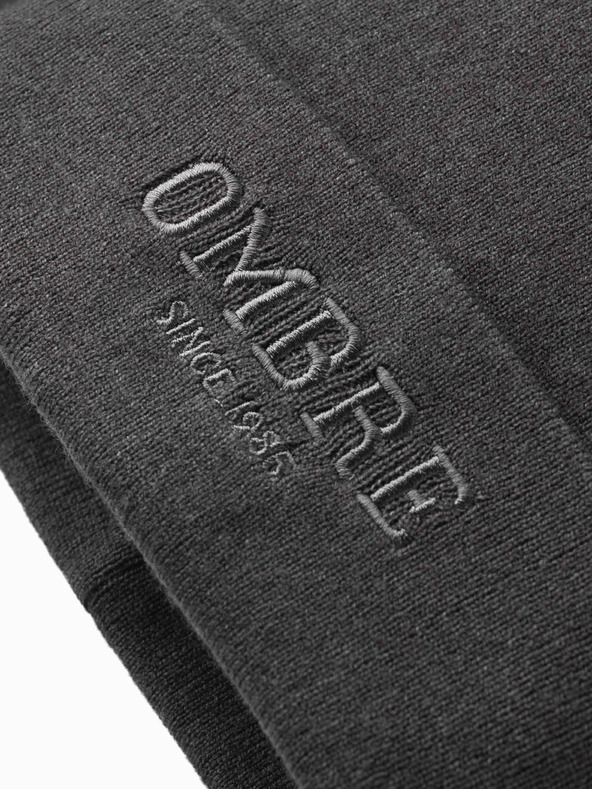 Ombre Clothing Мъжка плетена шапка с бродиран надпис Ombre Clothing