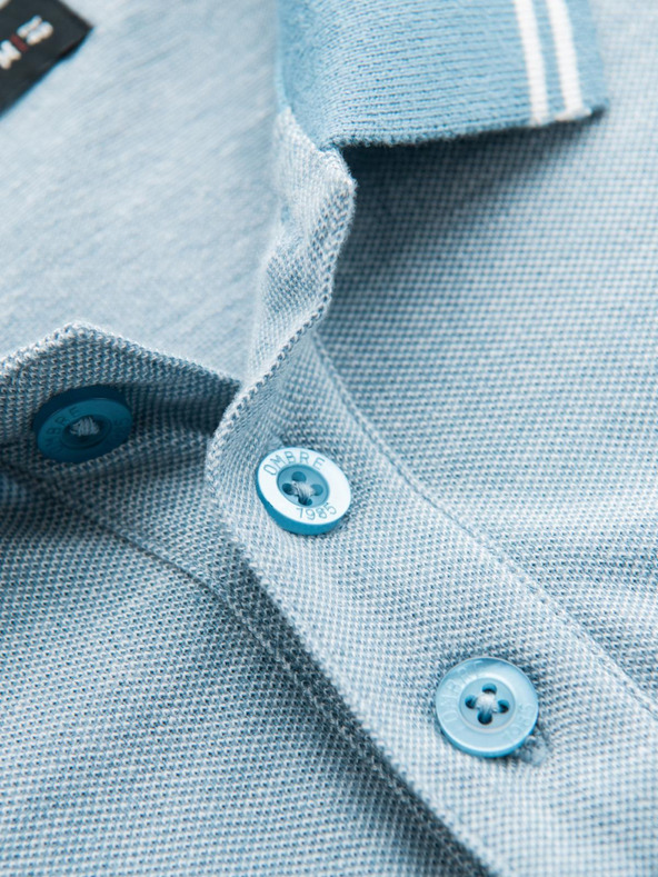 Ombre Clothing Мъжка поло риза с дълъг ръкав Ombre Clothing