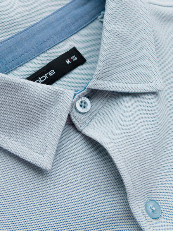 Ombre Clothing Мъжка плетена риза с тънък ръкав Ombre Clothing