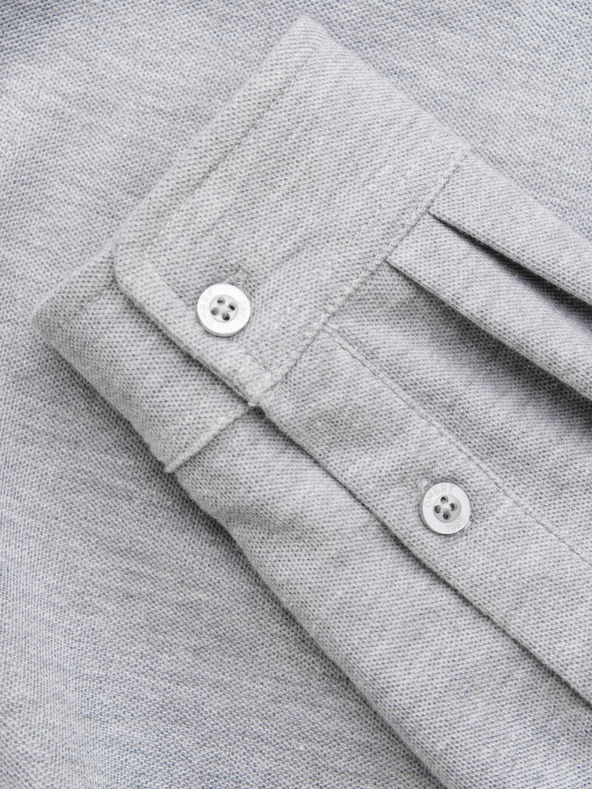 Ombre Clothing Мъжка плетена риза с тънък ръкав Ombre Clothing