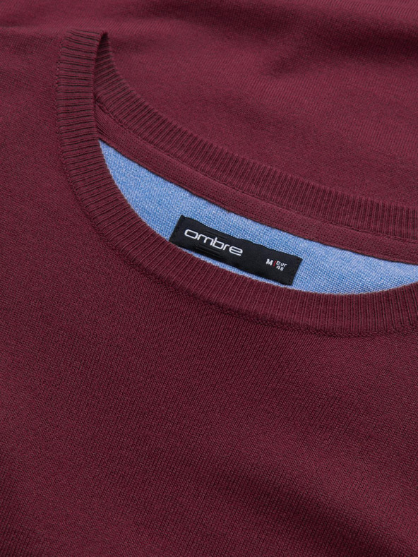 Ombre Clothing Класически мъжки пуловер с кръгло деколте Ombre Облекло