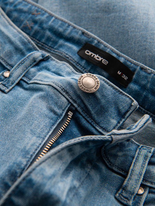 Ombre Clothing Мъжки дънкови панталони STRAIGHT LEG - черни V1 OM-PADP-0133 Ombre Clothing