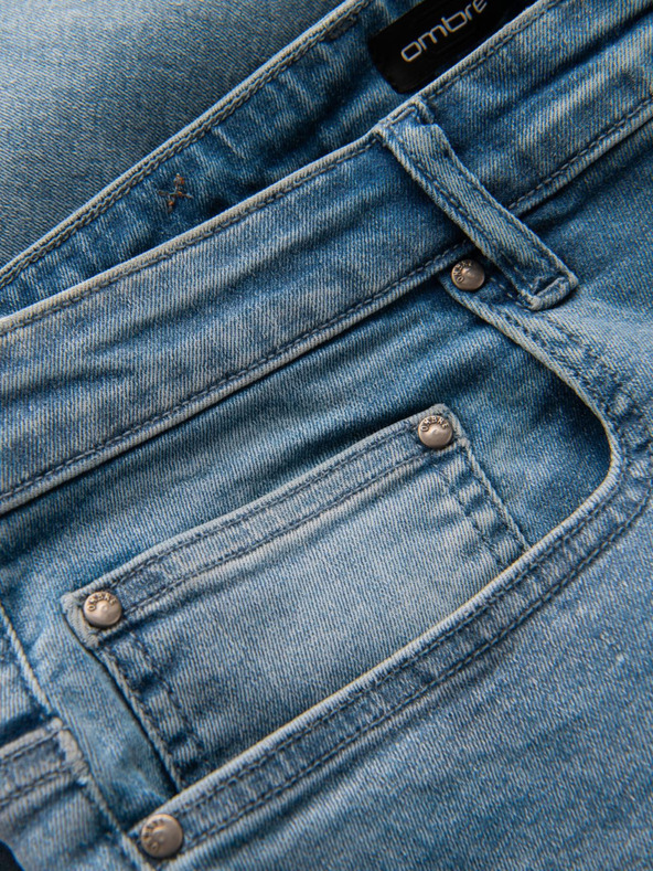 Ombre Clothing Мъжки дънкови панталони STRAIGHT LEG - черни V1 OM-PADP-0133 Ombre Clothing