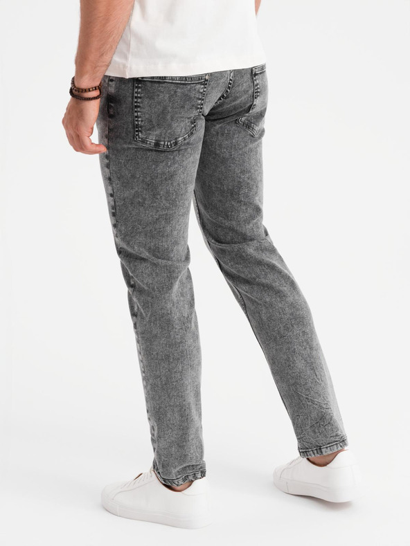 Ombre Clothing Мъжки дънкови панталони STRAIGHT LEG - черни V1 OM-PADP-0133 Ombre Clothing