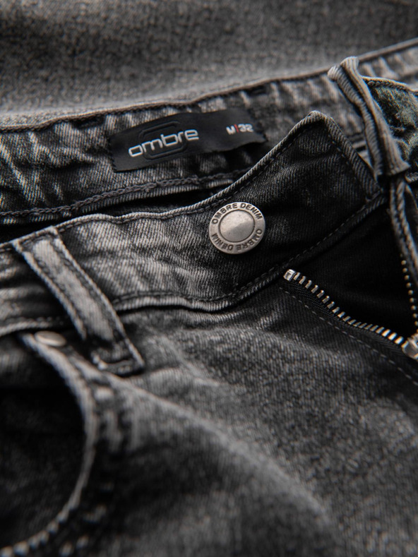 Ombre Clothing Мъжки дънкови панталони STRAIGHT LEG - черни V1 OM-PADP-0133 Ombre Clothing