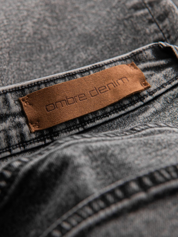 Ombre Clothing Мъжки дънкови панталони STRAIGHT LEG - черни V1 OM-PADP-0133 Ombre Clothing