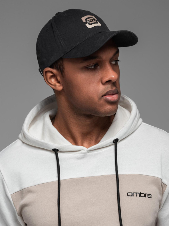 Ombre Clothing Мъжка бейзболна шапка с логото черна Ombre Облекло