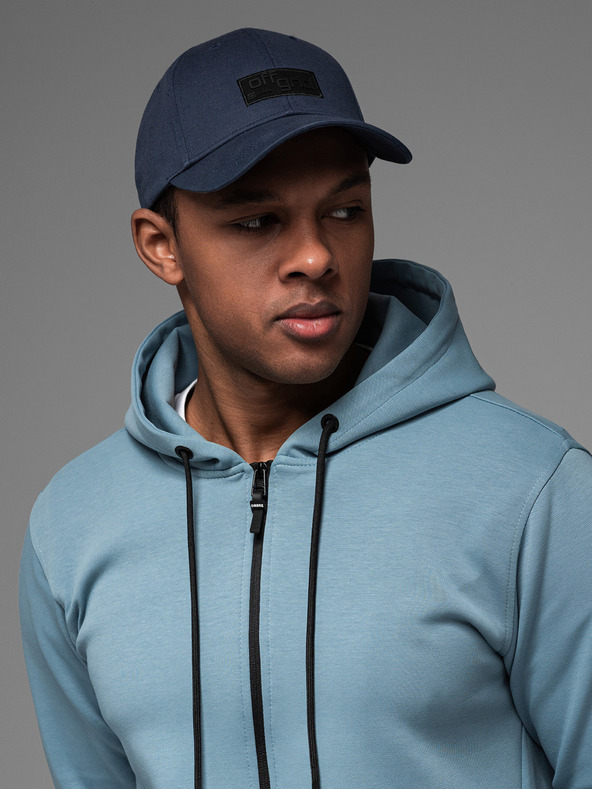 Ombre Clothing Мъжка бейзболна шапка с правоъгълна лепенка тъмно синьо Ombre Clothing