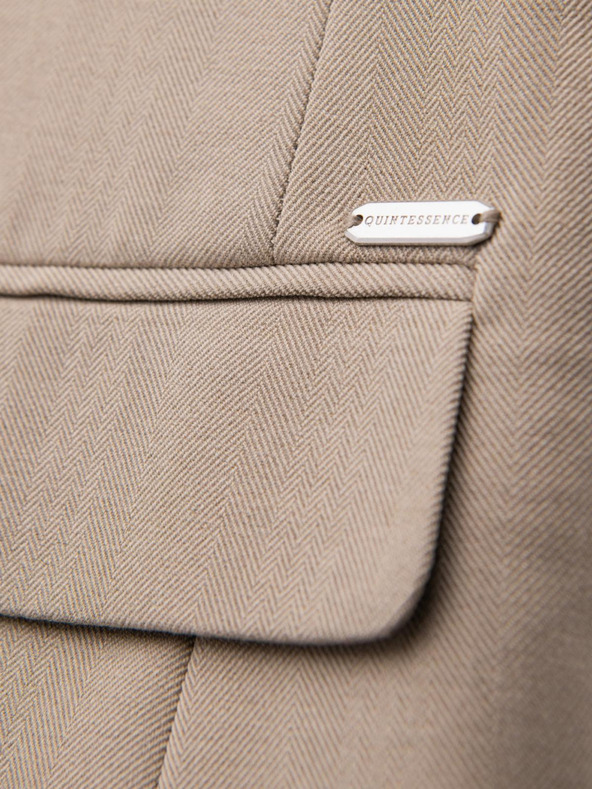 Ombre Clothing Елегантен мъжки бежов блейзър от вълнена смес от Ombre Clothing