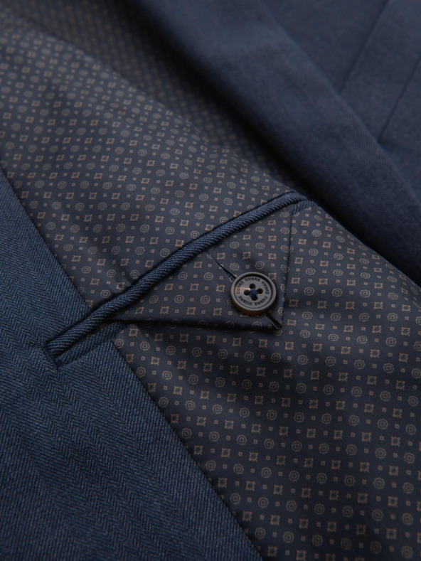 Ombre Clothing Елегантен мъжки блейзър от вълнена смес Navy Blue Ombre Clothing