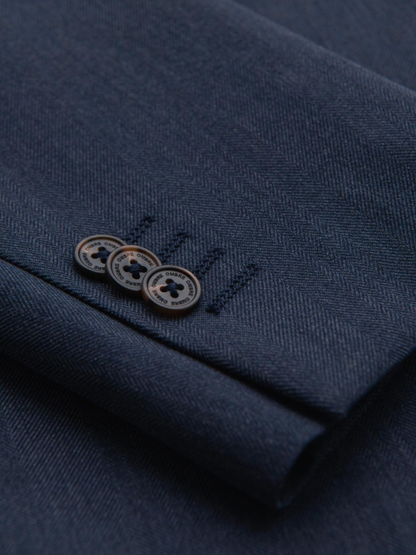 Ombre Clothing Елегантен мъжки блейзър от вълнена смес Navy Blue Ombre Clothing