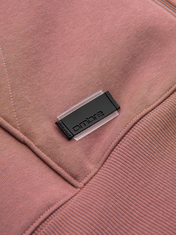 Ombre Clothing Мъжки памучен суитчър BASIC с цип Ombre Clothing