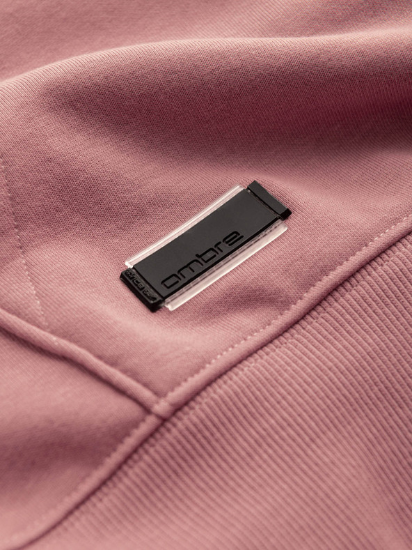 Ombre Clothing Мъжки памучен суитчър BASIC с качулка Ombre Clothing