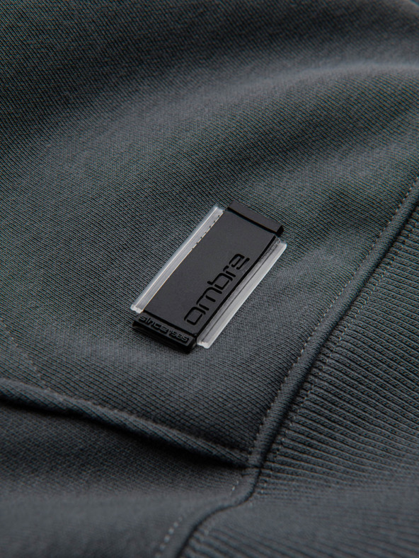 Ombre Clothing Мъжки памучен суитчър BASIC с цип Ombre Clothing