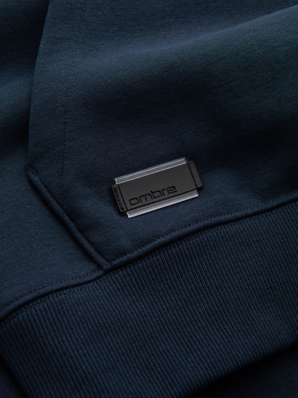 Ombre Clothing Мъжки памучен суитчър BASIC с качулка Ombre Clothing