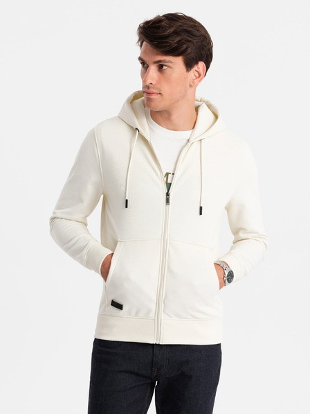 Ombre Clothing Мъжки памучен суитчър BASIC с цип Ombre Clothing