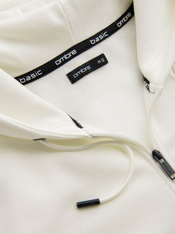 Ombre Clothing Мъжки памучен суитчър BASIC с цип Ombre Clothing