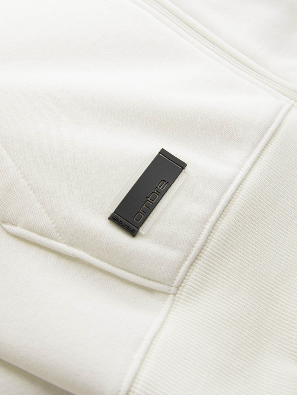 Ombre Clothing Мъжки памучен суитчър BASIC с цип Ombre Clothing