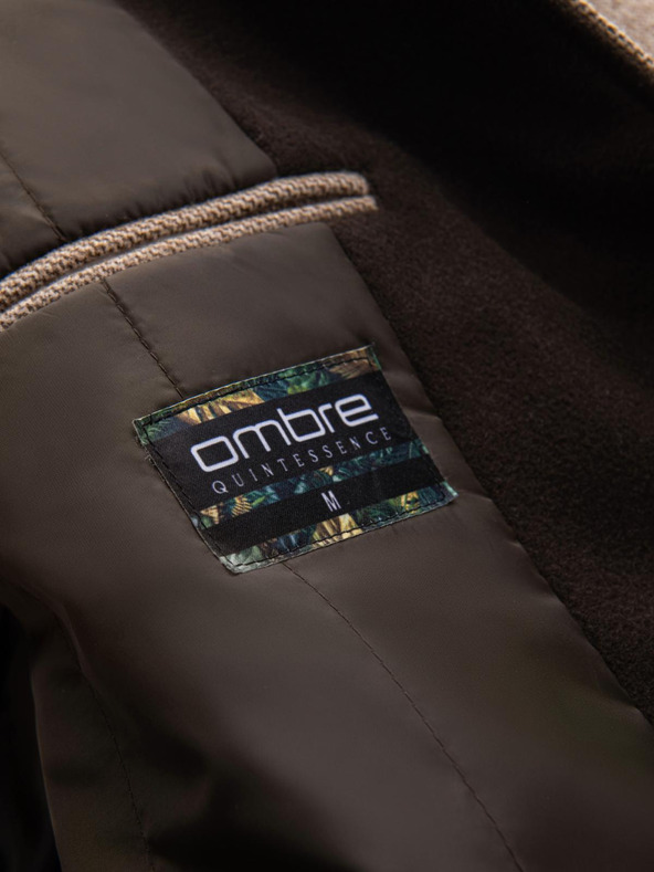 Ombre Clothing Мъжко дълго палто с меланж и качулка Ombre Clothing