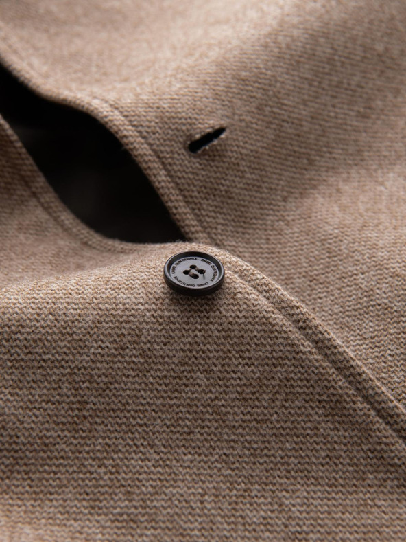 Ombre Clothing Мъжко дълго палто с меланж и качулка Ombre Clothing