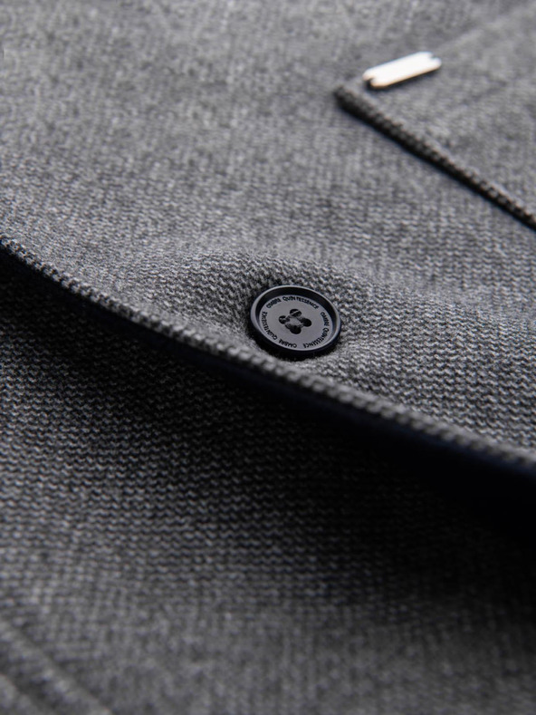 Ombre Clothing Мъжко дълго палто с меланж и качулка Ombre Clothing