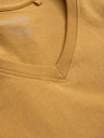 Ombre Clothing Мъжка класическа памучна тениска BASIC с деколте на екипажа - горчица V8 OM-TSBS-0145 Ombre Clothing