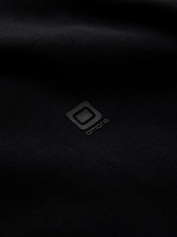 Ombre Clothing Мъжка памучна тениска с трикольор - бяло и тъмносиньо V3 OM-TSCT-0174 Ombre Clothing