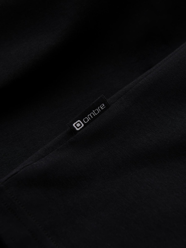 Ombre Clothing Мъжка памучна тениска с трикольор - бяло и тъмносиньо V3 OM-TSCT-0174 Ombre Clothing