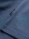 Ombre Clothing Мъжка памучна класическа тениска BASIC с V-образно деколте - синя V18 OM-TSBS-0145 Ombre Clothing