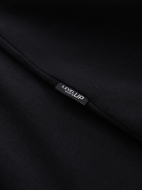 Ombre Clothing Мъжка памучна тениска LOOSE FIT с дълъг ръкав и кръгло деколте - черна V1 OM-LSBC-0129 Ombre Clothing