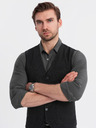 Ombre Clothing Мъжка структурирана жилетка по поръчка с джобове Ombre Clothing