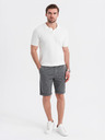 Ombre Clothing Мъжки структурирани плетени шорти с еластична талия Ombre Clothing
