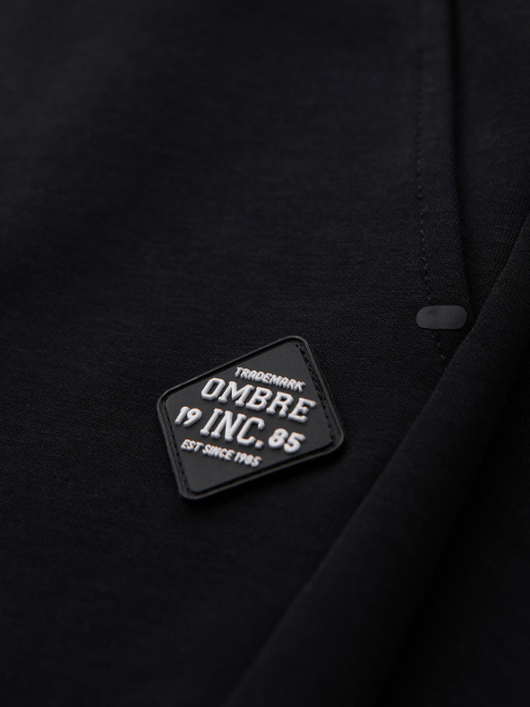 Ombre Clothing Мъжки спортни панталони с ребрести маншети и декоративен цип Ombre Clothing