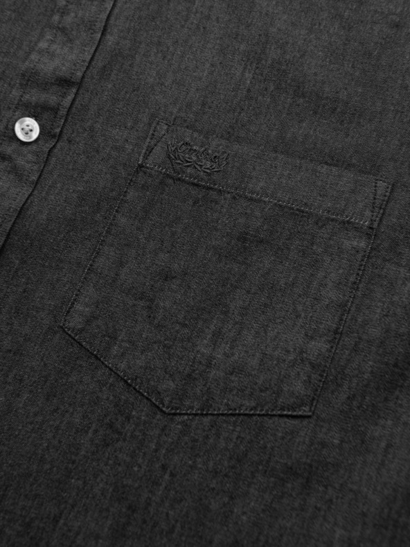 Ombre Clothing Мъжка дънкова риза с бродирана джоб Ombre Clothing