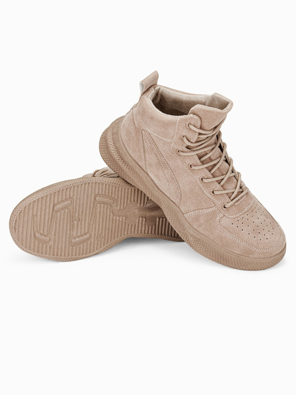 Ombre Clothing Бежови мъжки зимни обувки планински T380