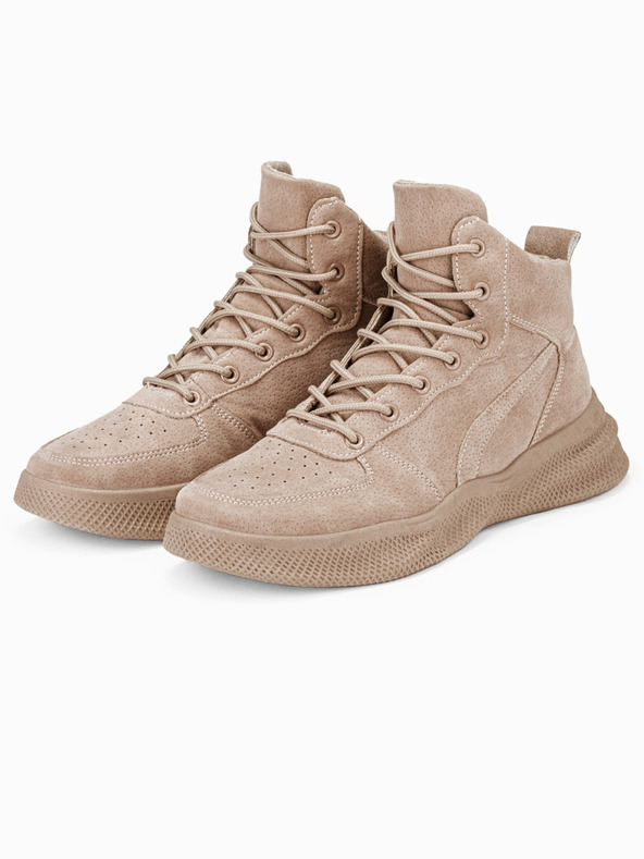 Ombre Clothing Бежови мъжки зимни обувки планински T380