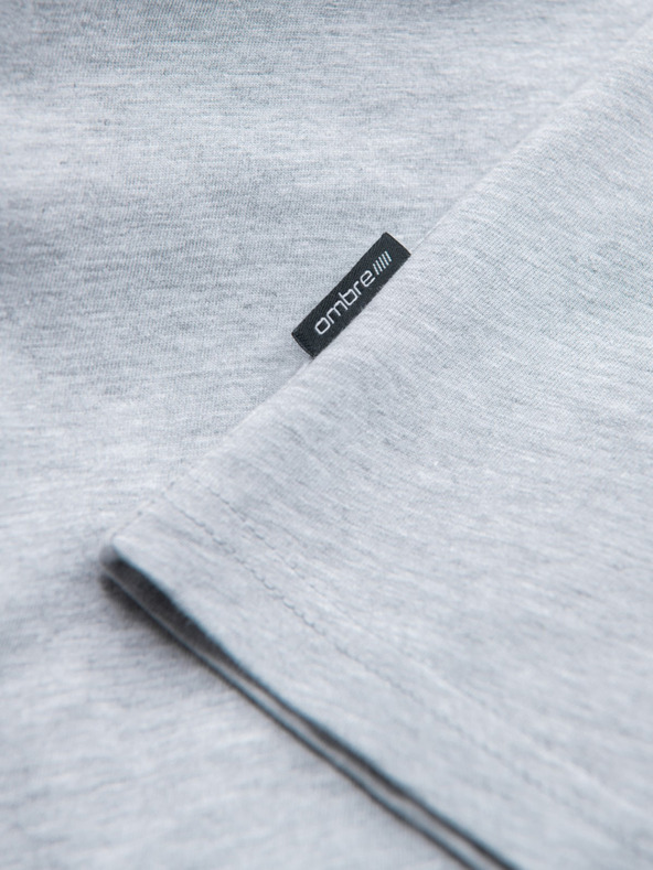 Ombre Clothing Светлосива мъжка основна тениска Ombre Clothing