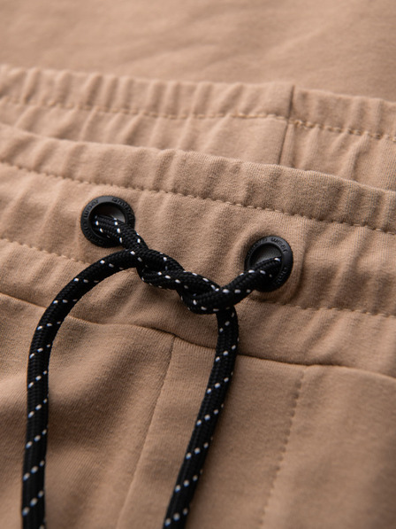 Ombre Clothing Мъжки суитшърт с качулка + долнище - кафяв